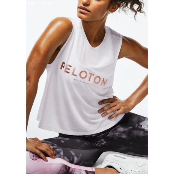 Peloton x Spiritual Gangster White Muscle Tank XS - Picture 1 of 7